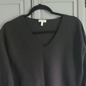 a.n.a Black V-Neck Sweater Timeless Design
